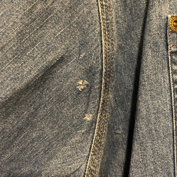 Carhartt Blue Heavy Denim Button Down Shirt Men’s Size 2XL(See Photos For Flaws) - Picture 4 of 7